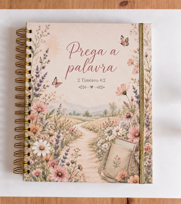 Prega a palavra · Caminho de flores · Fita dourada, A4