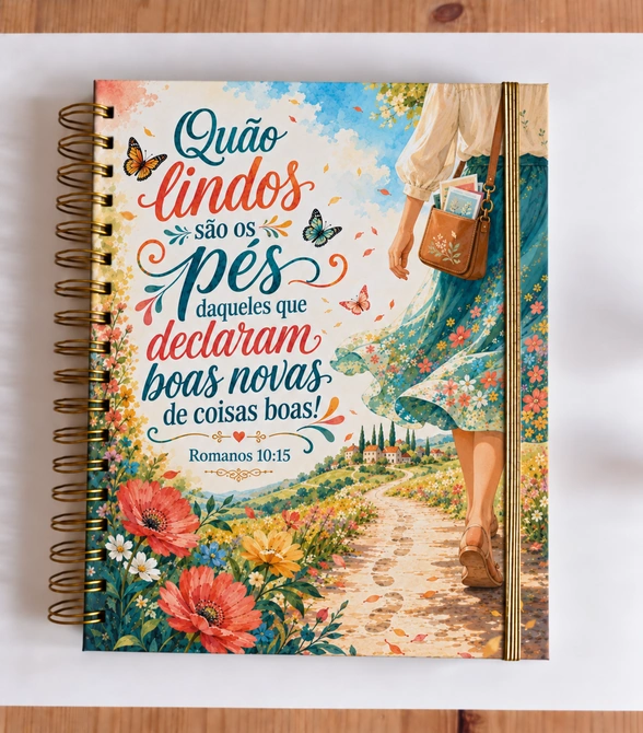 Quão lindos são os pés · Campo colorido · Fita dourada, A4