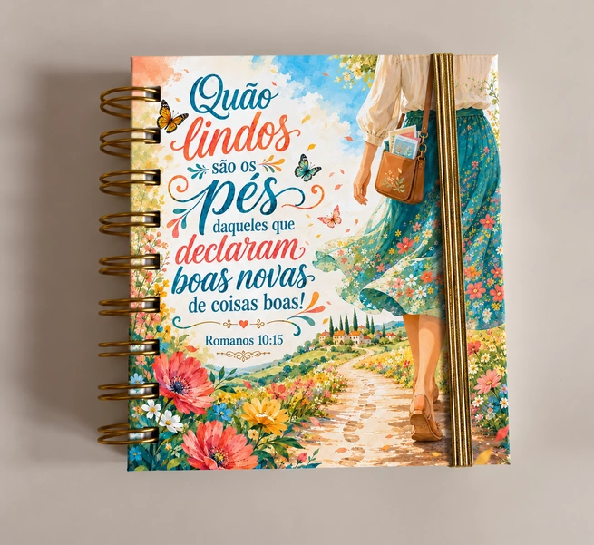 Quão lindos são os pés · Campo colorido · Fita dourada, A6