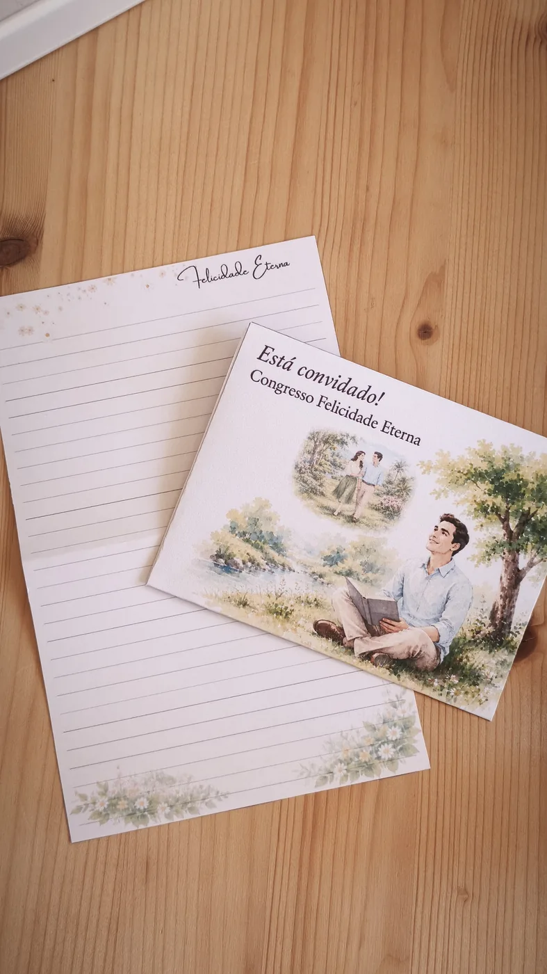 Foto do envelope homem imagina-se completo