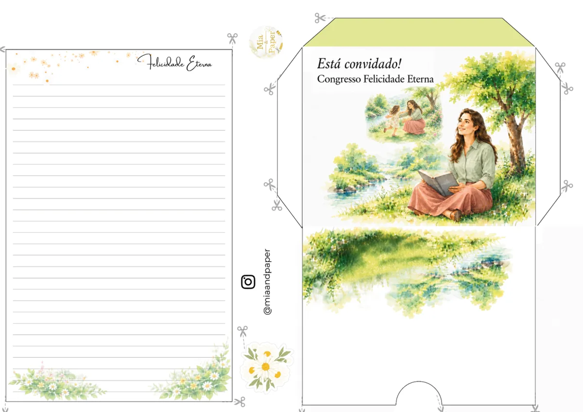 Pré-visualização do convite mulher com promessas